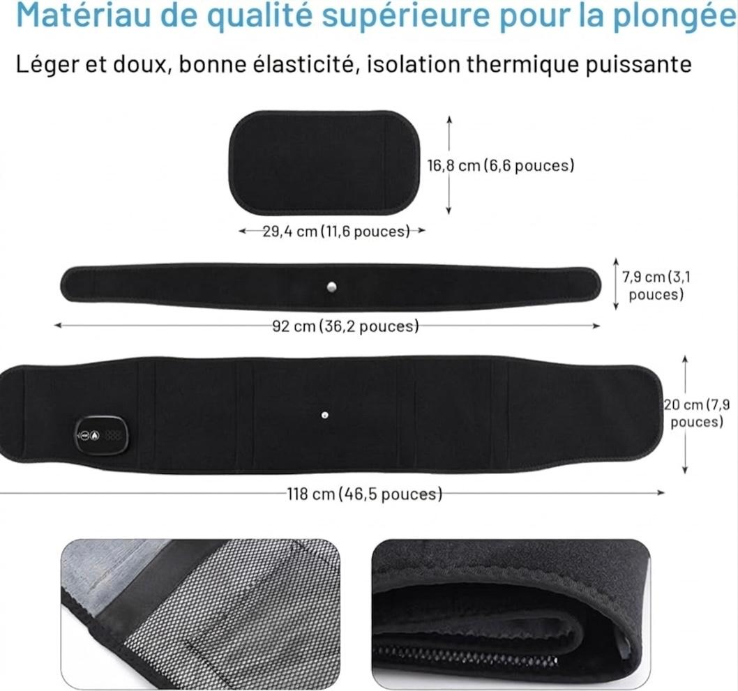 Ceinture Lombaire Chauffante & Massante